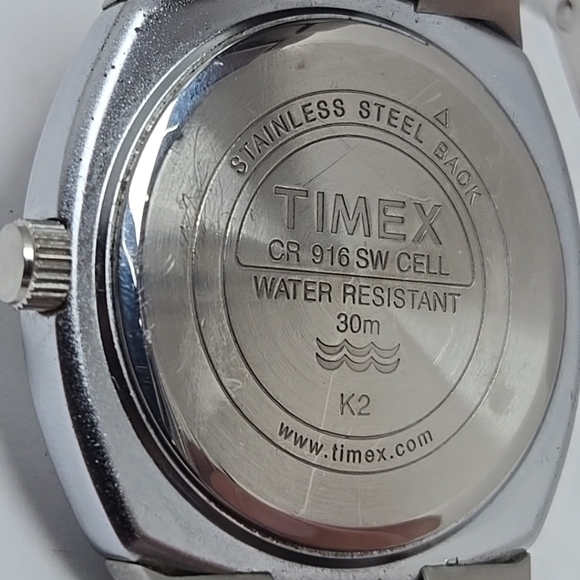 Mens Vintage Timex TMX T73361 Chronograph 30m K2 Stainless Steel Gray Dial Watch - Picture 10 of 10